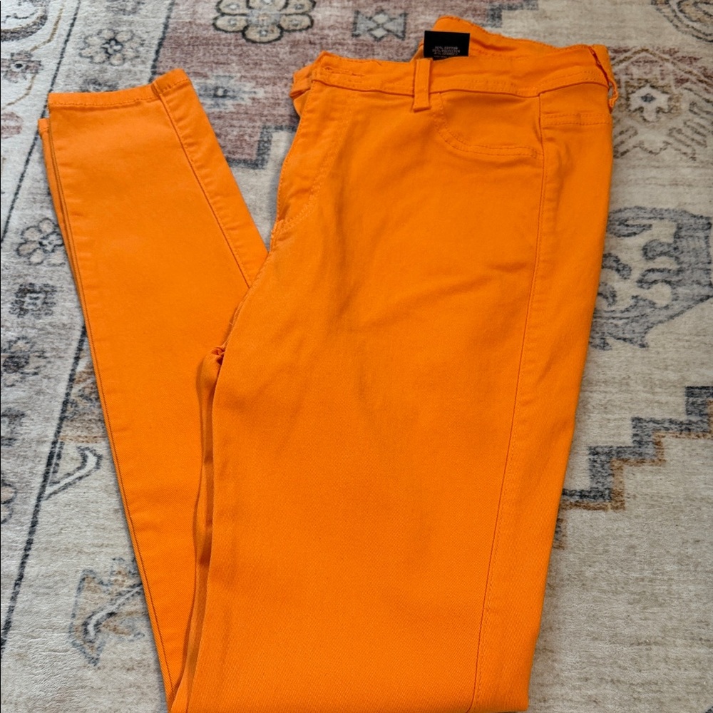 Vibrant Orange Skinny Pants